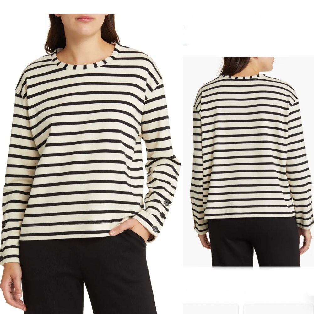 MASAI COPENHAGEN Balla Stripe Cotton Sweater-L